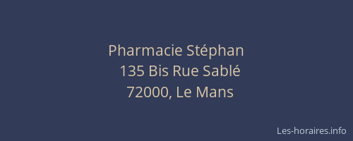 Pharmacie Stéphan