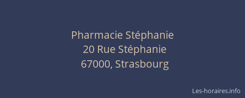 Pharmacie Stéphanie