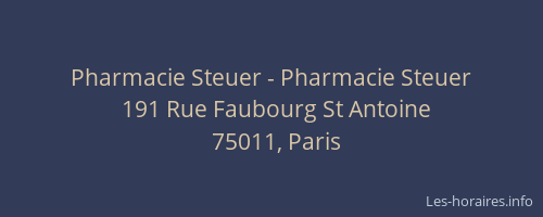 Pharmacie Steuer - Pharmacie Steuer