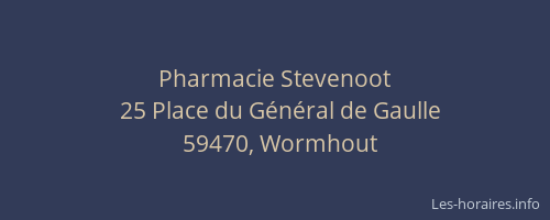 Pharmacie Stevenoot