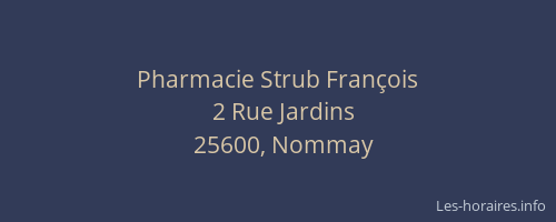 Pharmacie Strub François