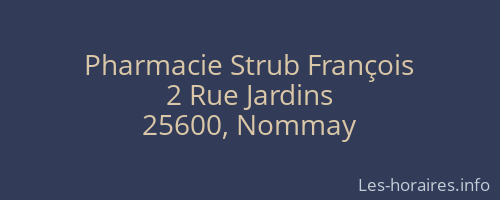 Pharmacie Strub François