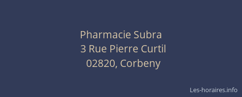 Pharmacie Subra