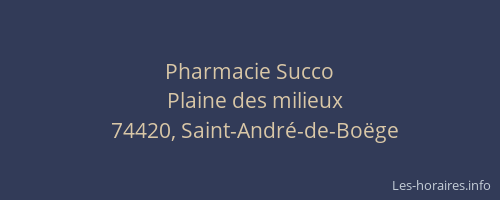 Pharmacie Succo