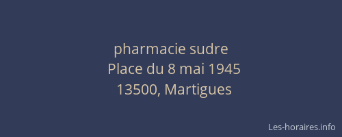 pharmacie sudre