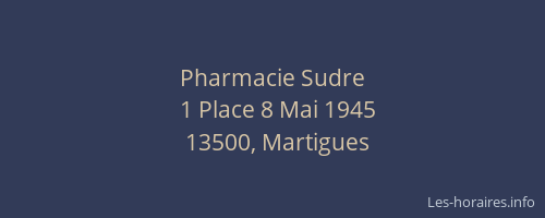 Pharmacie Sudre