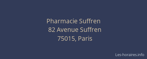 Pharmacie Suffren
