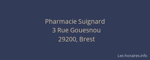 Pharmacie Suignard