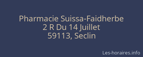 Pharmacie Suissa-Faidherbe