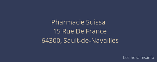 Pharmacie Suissa