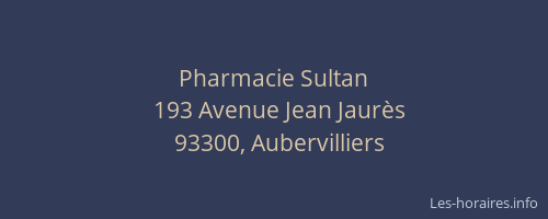 Pharmacie Sultan