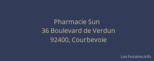 Pharmacie Sun