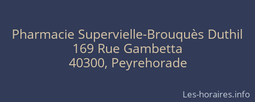 Pharmacie Supervielle-Brouquès Duthil