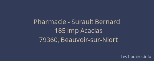 Pharmacie - Surault Bernard
