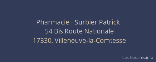 Pharmacie - Surbier Patrick