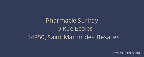 Pharmacie Suriray