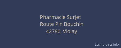 Pharmacie Surjet
