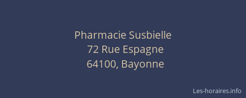 Pharmacie Susbielle