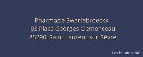Pharmacie Swartebroeckx