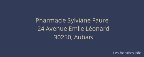 Pharmacie Sylviane Faure