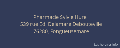Pharmacie Sylvie Hure