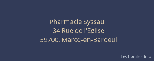 Pharmacie Syssau