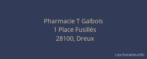 Pharmacie T Galbois