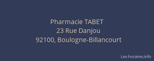 Pharmacie TABET