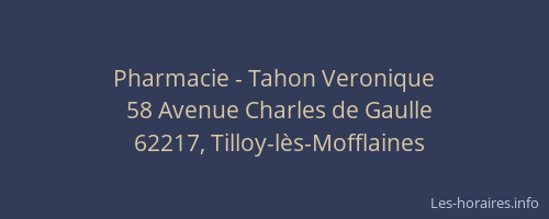 Pharmacie - Tahon Veronique