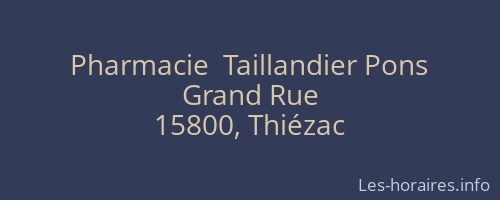 Pharmacie  Taillandier Pons
