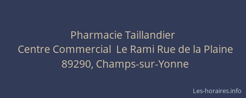Pharmacie Taillandier