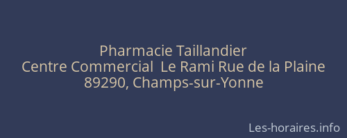 Pharmacie Taillandier