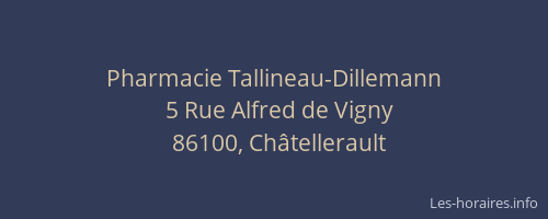 Pharmacie Tallineau-Dillemann
