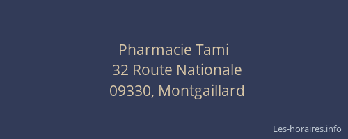 Pharmacie Tami