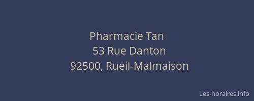 Pharmacie Tan
