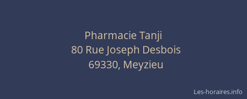 Pharmacie Tanji