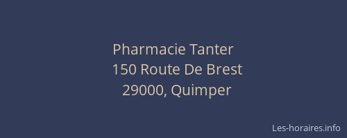 Pharmacie Tanter