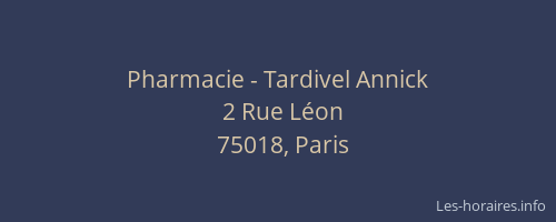 Pharmacie - Tardivel Annick