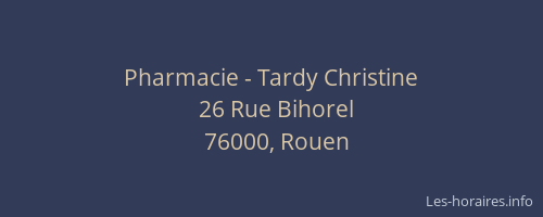Pharmacie - Tardy Christine