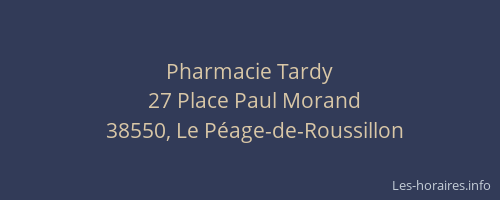 Pharmacie Tardy