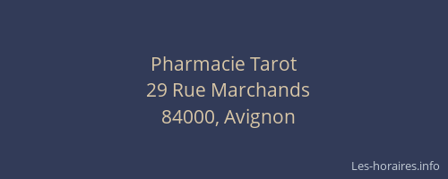 Pharmacie Tarot
