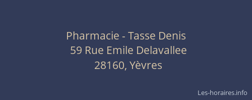 Pharmacie - Tasse Denis