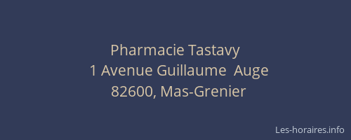 Pharmacie Tastavy