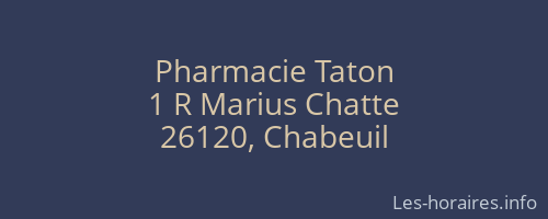 Pharmacie Taton