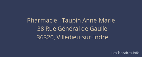 Pharmacie - Taupin Anne-Marie