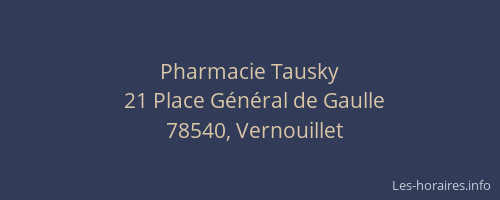 Pharmacie Tausky