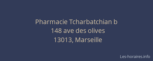 Pharmacie Tcharbatchian b