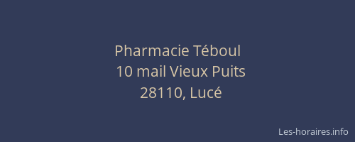 Pharmacie T&eacute;boul