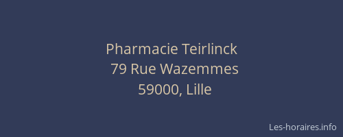 Pharmacie Teirlinck
