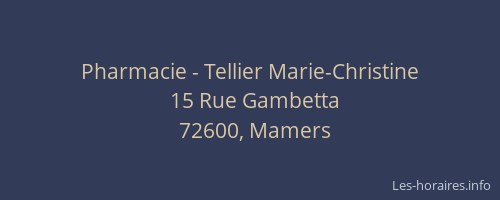 Pharmacie - Tellier Marie-Christine